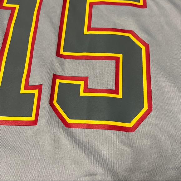 PATRICK MAHOMES #15 NIKE NFL JERSEY KANSAS CITY CHIEFS GREY SUPER BOWL 57 - Picture 10 of 15